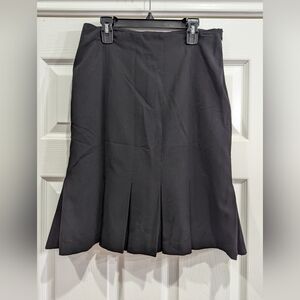 AGB Petite Pleated Bottom Black Dress Skirt, Size 4P